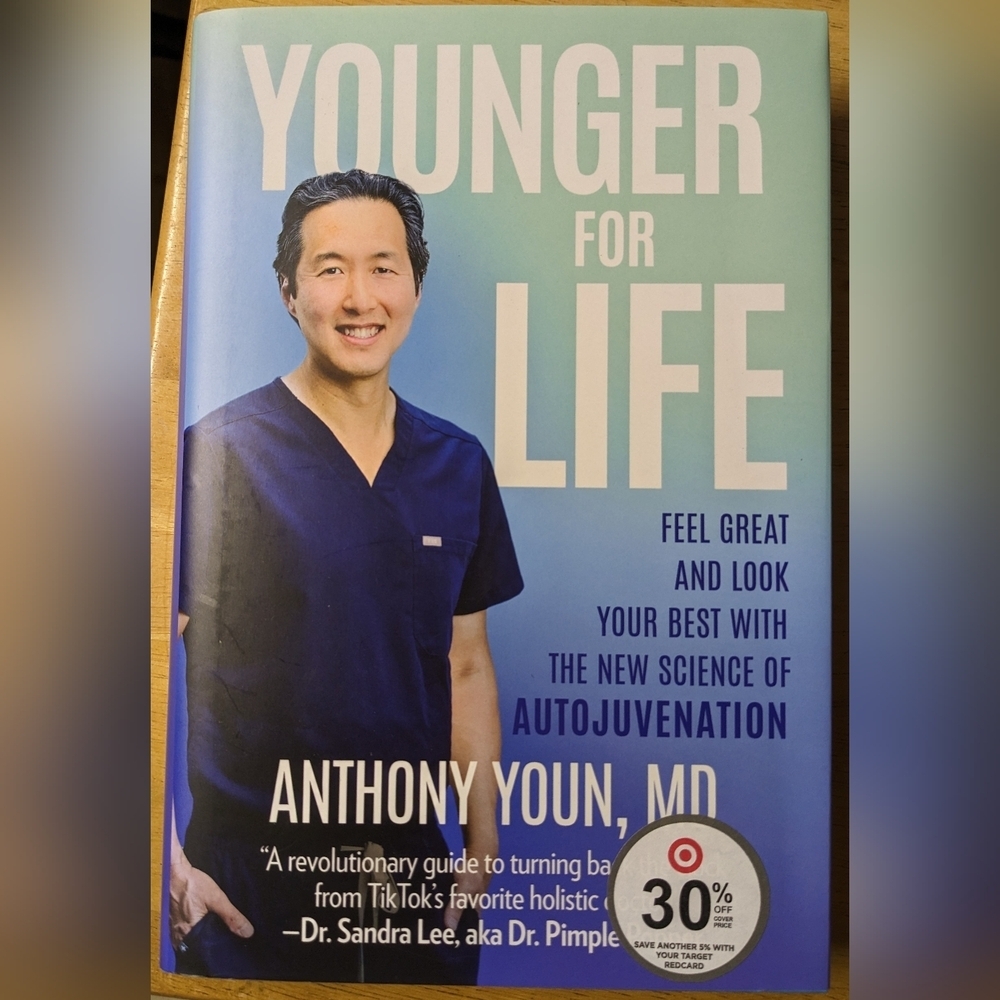 New Hardcover Younger for Life by Anthony Youn, MD – Anti-Aging Guide, T3MIS